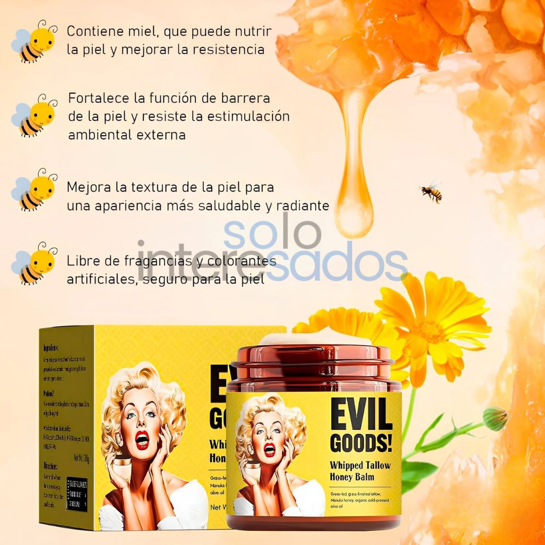 Evil Goods – Hidratación Natural con Sebo y Miel 120G