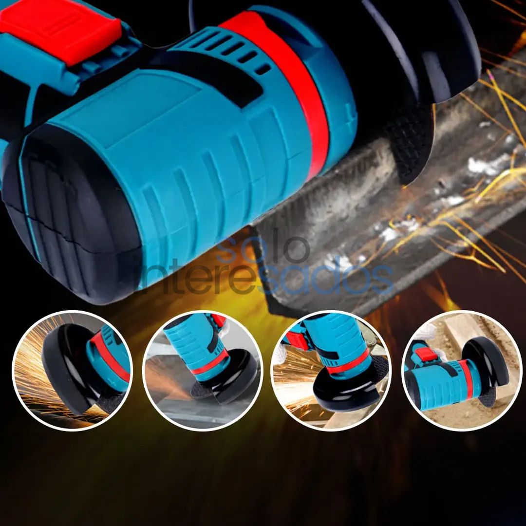 Mini Amoladora Angular 12V (+ 2 PILAS + 2 DISCOS CORTE/PULIDO + CARGADOR INCLUIDO)