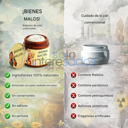 Evil Goods – Hidratación Natural con Sebo y Miel 120G