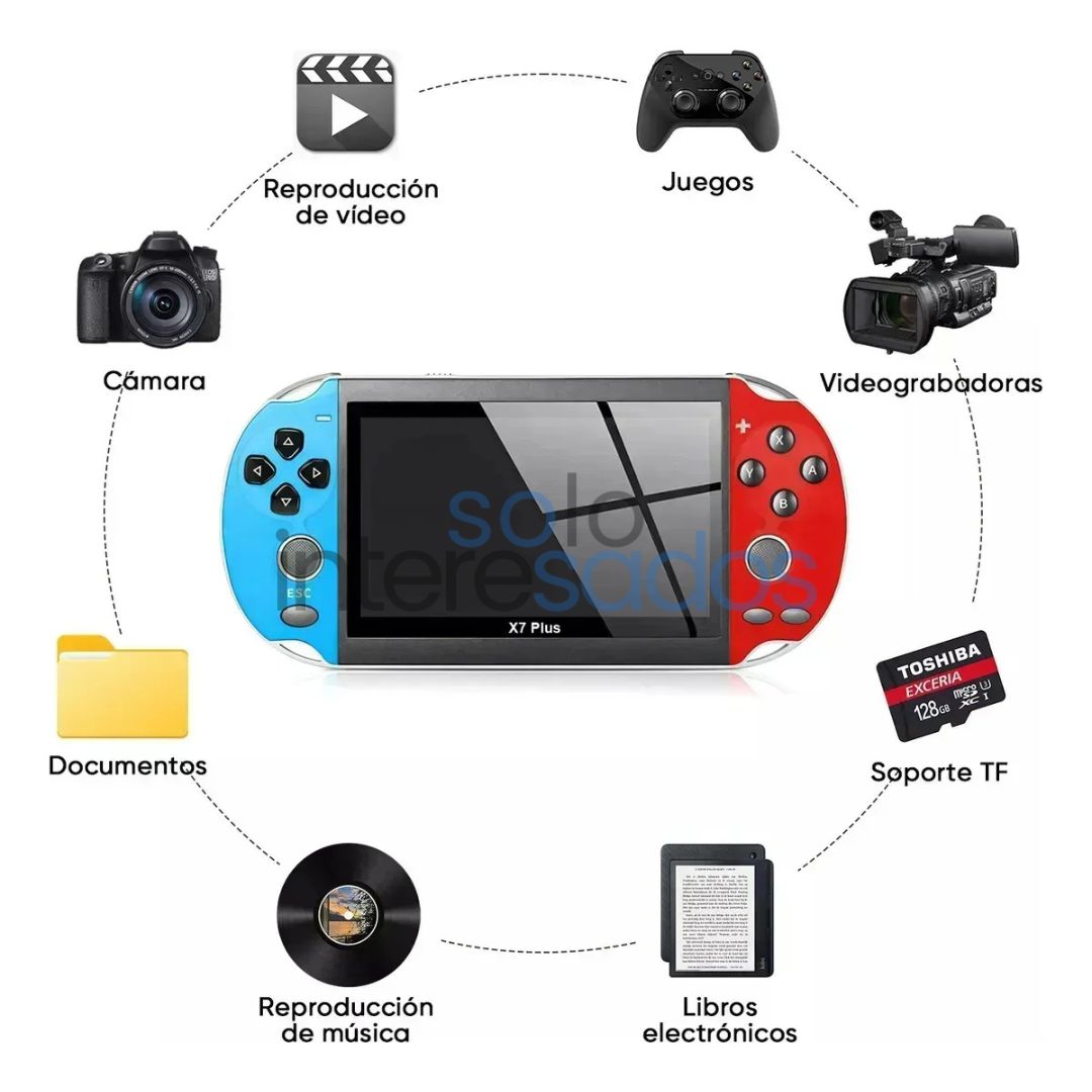 Consola de videojuegos x7 plus (10,000 JUEGOS CLÁSICOS INSTALADOS)