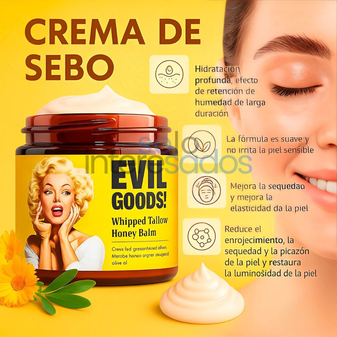 Evil Goods – Hidratación Natural con Sebo y Miel 120G