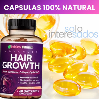 Biotina Hair Growth – Fortalece tu cabello y devolvéle su brillo natural (120 cápsulas)
