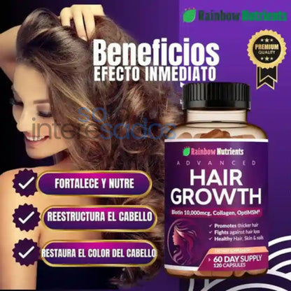 Biotina Hair Growth – Fortalece tu cabello y devolvéle su brillo natural (120 cápsulas)