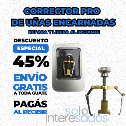 Corrector Pro de Uñas Encarnadas – Repara y Libera al Instante + ESTUCHE METÁLICO