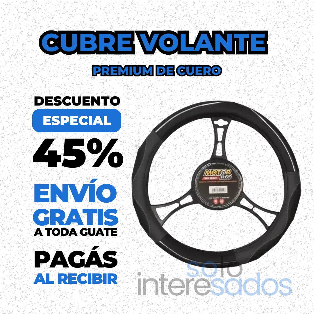 Cubre Volante Premium de Cuero – Agarre, Comodidad y Estilo