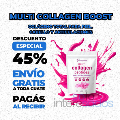 Multi Collagen Boost™ – Colágeno Total para Piel, Cabello y Articulaciones 1 LB