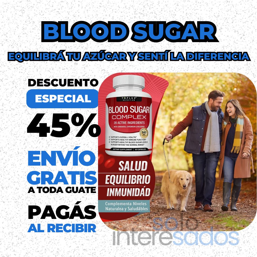 Blood Sugar – Equilibrá tu azúcar y sentí la diferencia (60 Cápsulas)