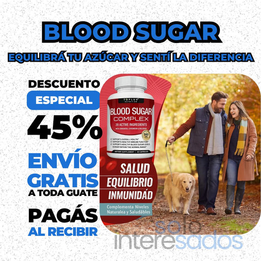 Blood Sugar – Equilibrá tu azúcar y sentí la diferencia (60 Cápsulas)