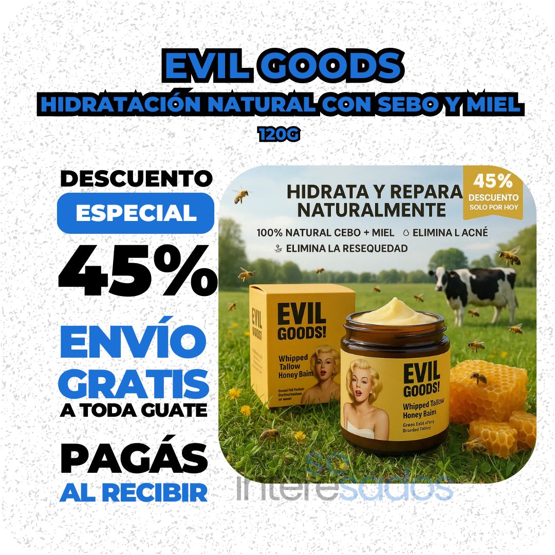 Evil Goods – Hidratación Natural con Sebo y Miel 120G