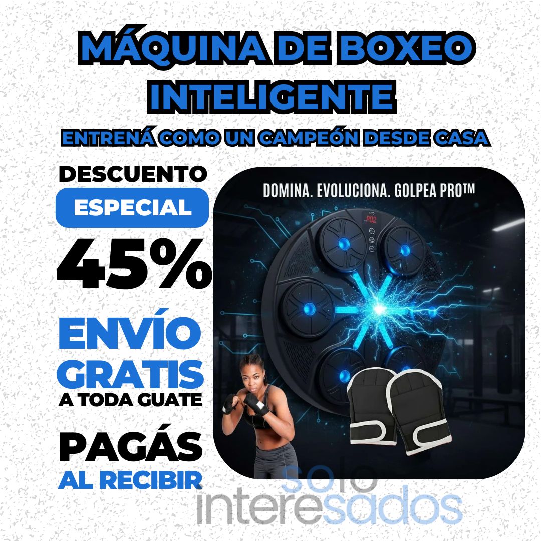 Máquina de Boxeo Inteligente – Entrená como un campeón desde casa + PAR DE GUANTES