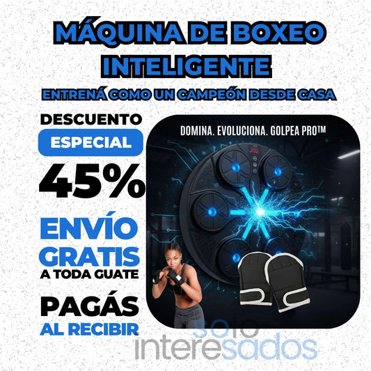 Máquina de Boxeo Inteligente – Entrená como un campeón desde casa + PAR DE GUANTES