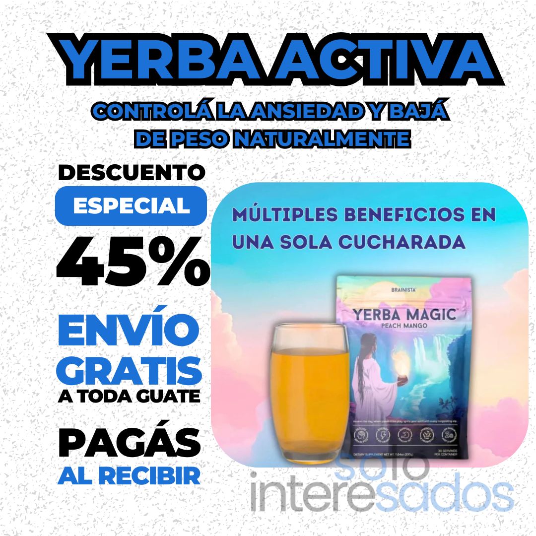 YerbaActiva – Controlá la Ansiedad y Bajá de Peso Naturalmente 330g