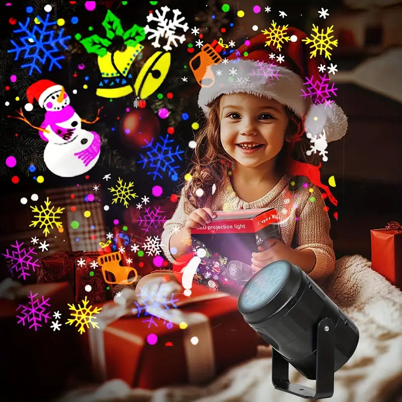 Proyector LuzFesti – Navidad en un clic (16 patrones navideños incluidos)