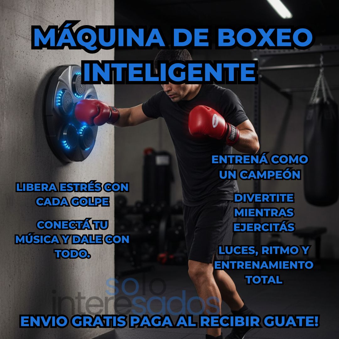 Máquina de Boxeo Inteligente – Entrená como un campeón desde casa + PAR DE GUANTES