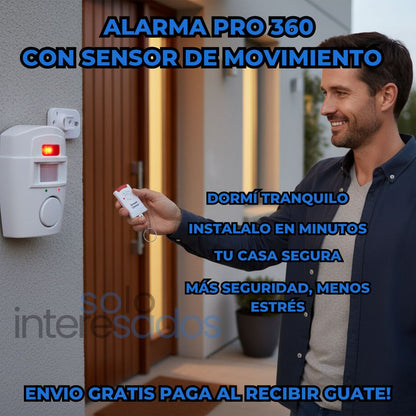 Alarma Pro 360 Con Sensor de Movimiento – Protegé tu Casa con un Solo Toque + 2 controles