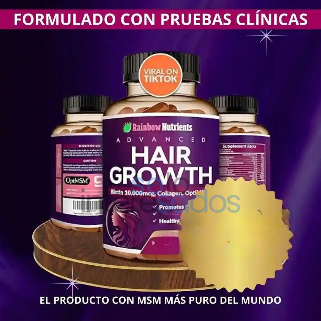Biotina Hair Growth – Fortalece tu cabello y devolvéle su brillo natural (120 cápsulas)
