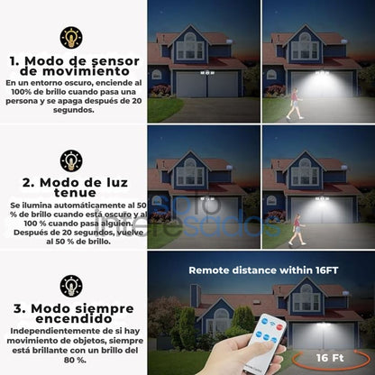 LuzSolar Pro 3D (Ilumina, Detecta y Protege sin Esfuerzo)