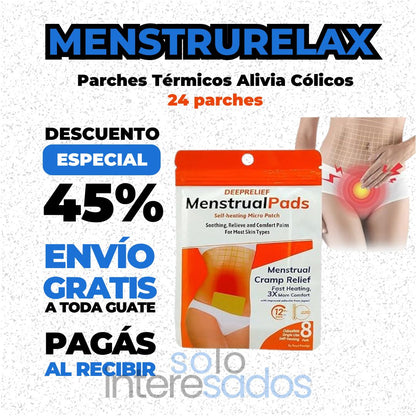 MenstruRelax – Parches Térmicos Alivia Cólicos 24 parches