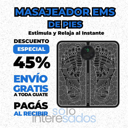 Masajeador EMS de Pies – Estimula y Relaja al Instante