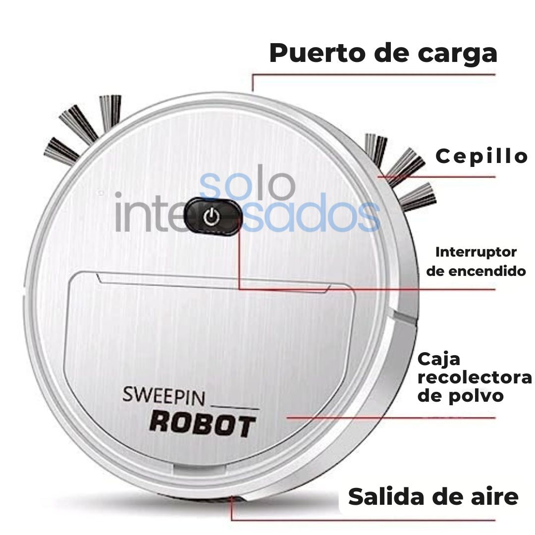 RoboLimpio 3-en-1 - Barre, aspira y trapeá con solo un clic