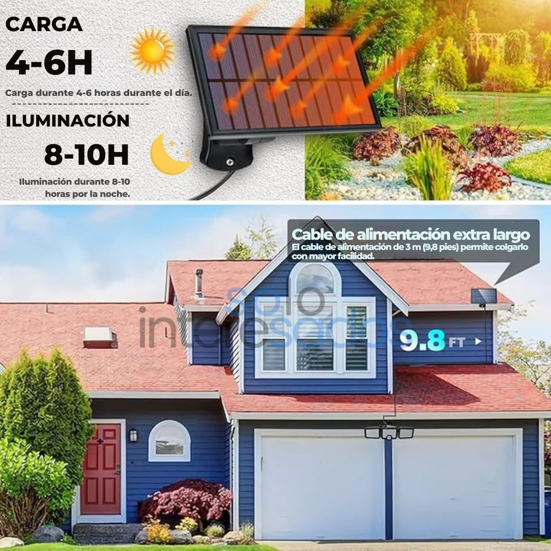 LuzSolar Pro 3D (Ilumina, Detecta y Protege sin Esfuerzo)