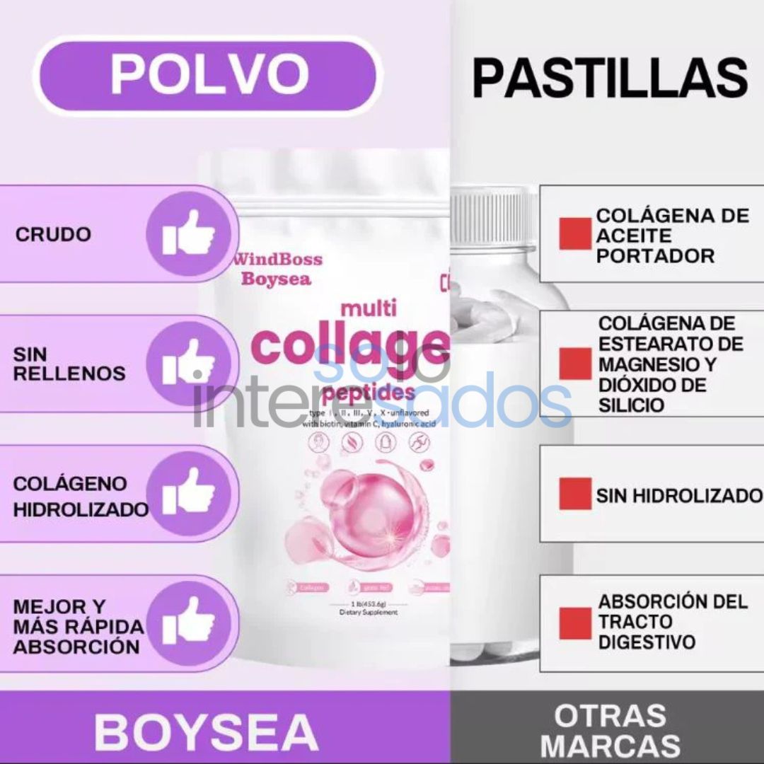 Multi Collagen Boost™ – Colágeno Total para Piel, Cabello y Articulaciones 1 LB