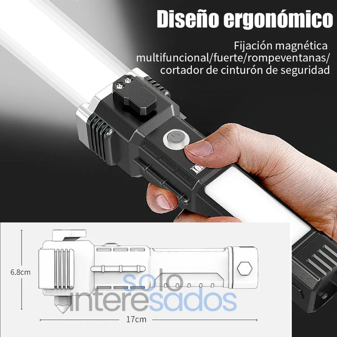 LINTERNA LUZ TÁCTICA 4 EN 1