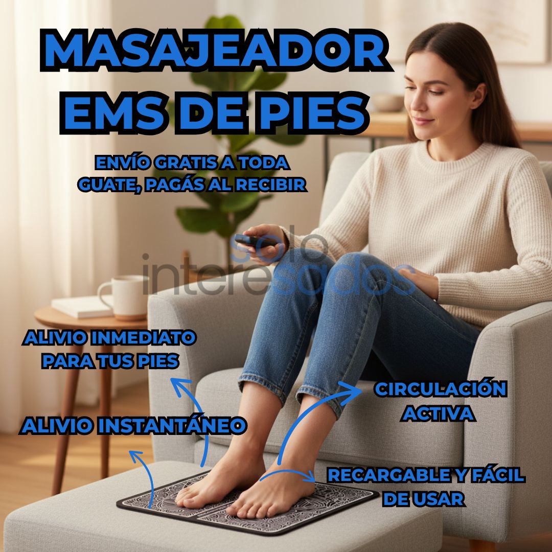 Masajeador EMS de Pies – Estimula y Relaja al Instante
