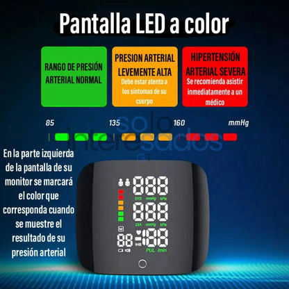 Tensiómetro Digital de Muñeca Recargable – Con Voz en Español y Estuche