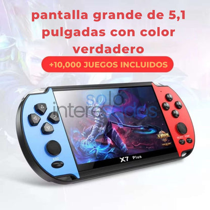 Consola de videojuegos x7 plus (10,000 JUEGOS CLÁSICOS INSTALADOS)