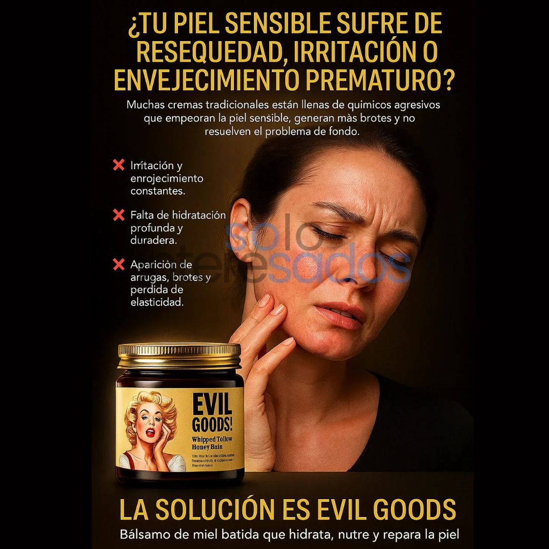 Evil Goods – Hidratación Natural con Sebo y Miel 120G