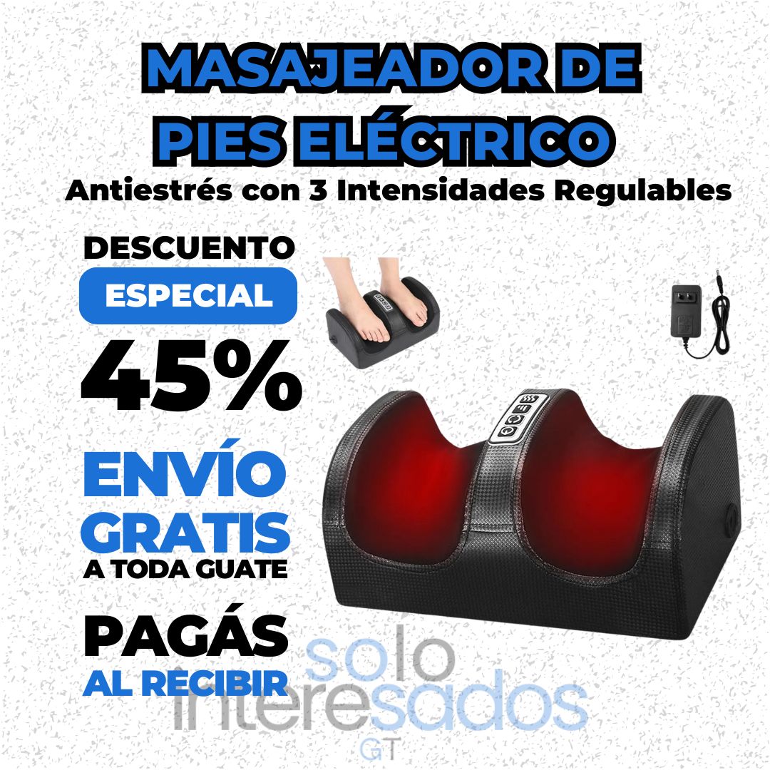 Masajeador de Pies Eléctrico – Antiestrés con 3 Intensidades Regulables