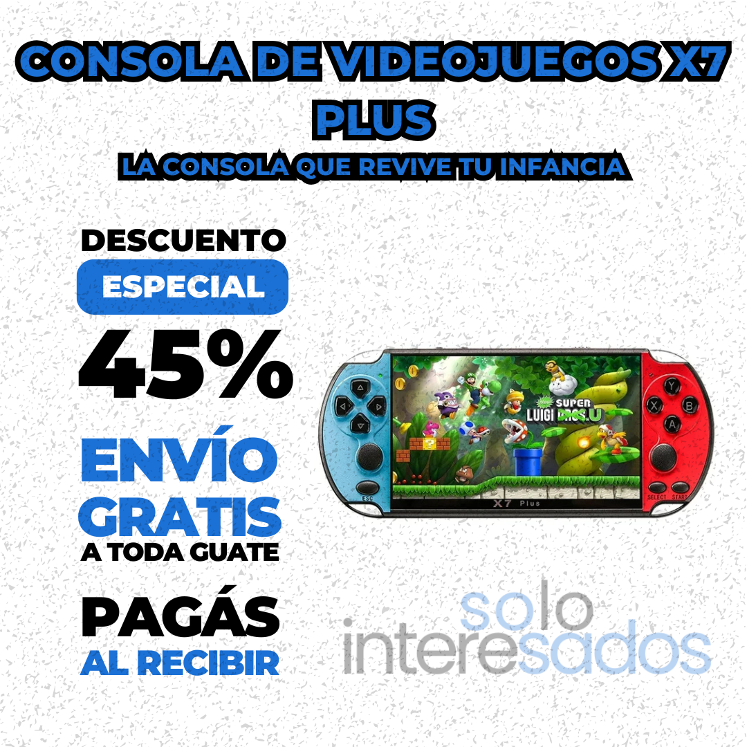 Consola de videojuegos x7 plus (10,000 JUEGOS CLÁSICOS INSTALADOS)