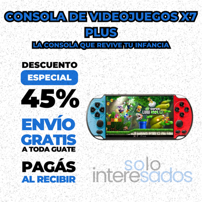 Consola de videojuegos x7 plus (10,000 JUEGOS CLÁSICOS INSTALADOS)