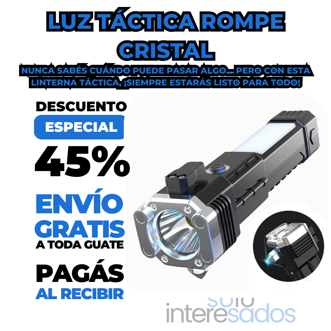 LINTERNA LUZ TÁCTICA 4 EN 1