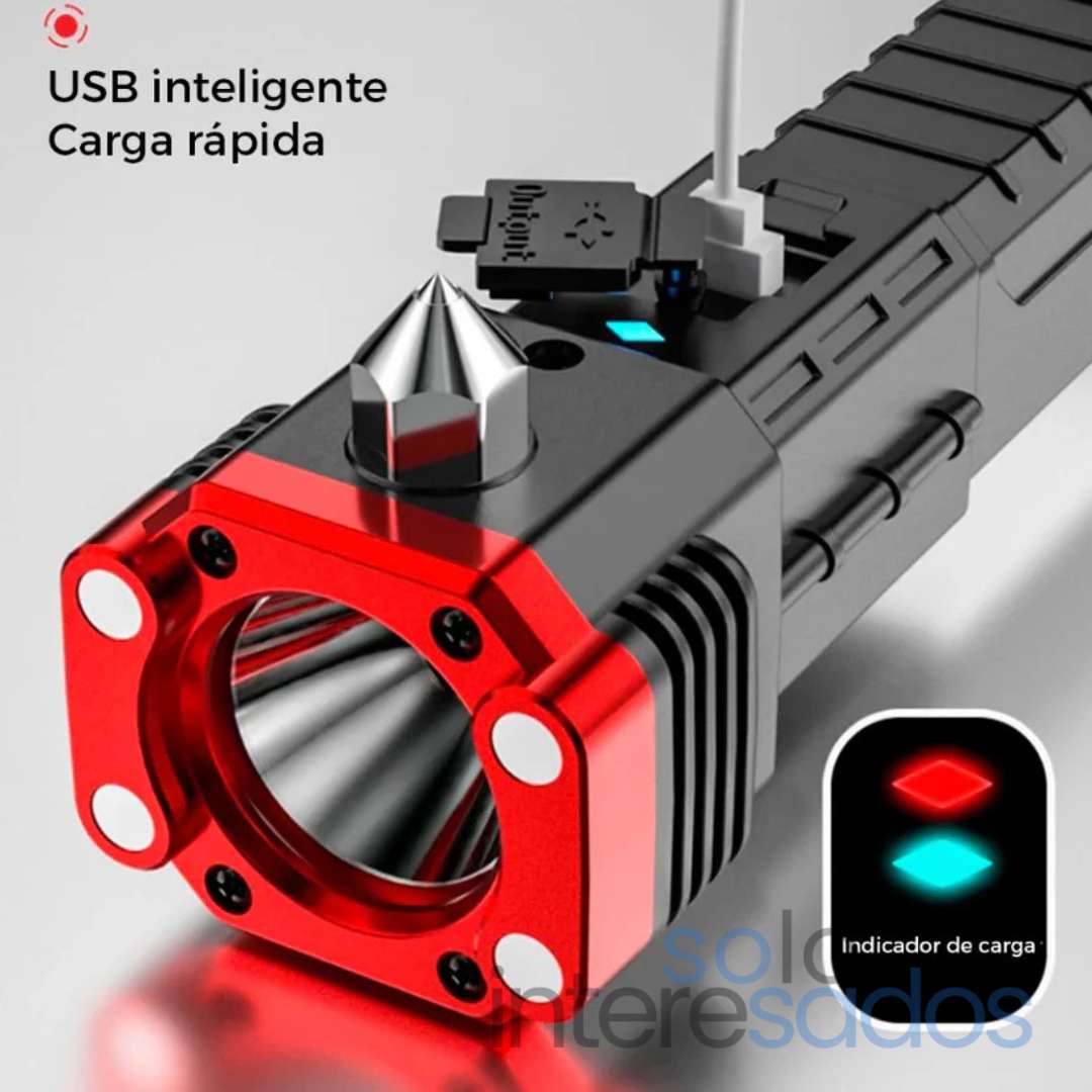 LINTERNA LUZ TÁCTICA 4 EN 1